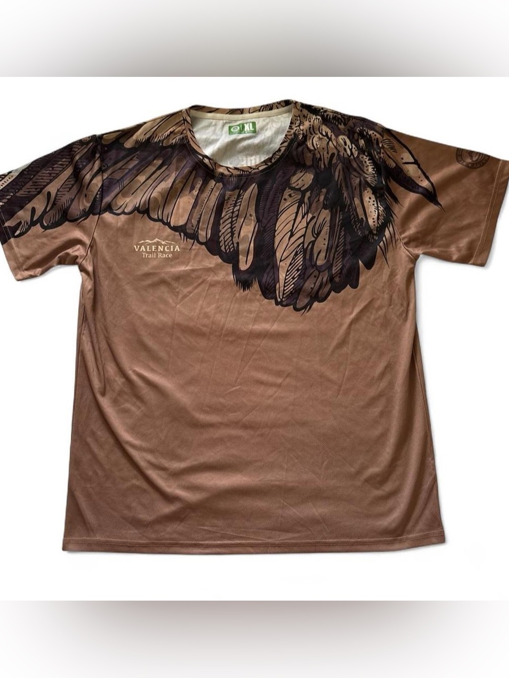 XL NWOT Valencia Trail Race 100% Polyester Feathers Of A Bird Athletic Shirt